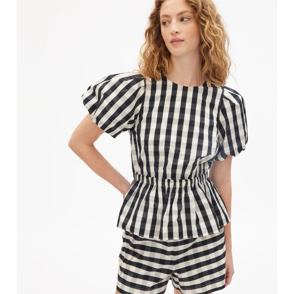 Tanya Taylor - Chelsey Top in Black and White size small - Picture 1 of 3